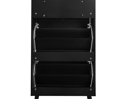 Allen - Rattan 2 Door 1 Drawer Cabinet Shoe Rack For Entrance
