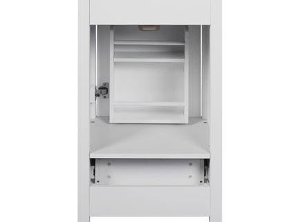 Bathroom Vanity With Ceramic Sink, Soft Close Drawers, Door Organizer, Divider Drawer, Adjustable Foot Pads