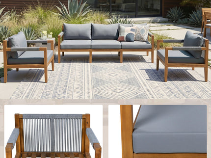 3 Piece Outdoor Sectional Sofa Set