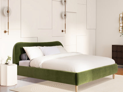 Roman - Curved Headboard Upholstered Platform Bed