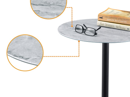 Circa - 17.5" End Table With Marble Textured Top