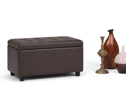 Cosmopolitan - Storage Ottoman - Chocolate Brown