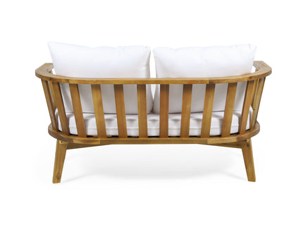 Patio Furniture Set, Outdoor Acacia Wood Patio Club Chair With Table