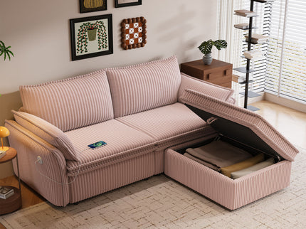 2 In 1 Convertible Sofa Bed, Multi Functional Living Room Furniture