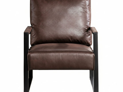 Classic Mid Century Modern Accent Chair With Durable Square Metal Frame, Armchair
