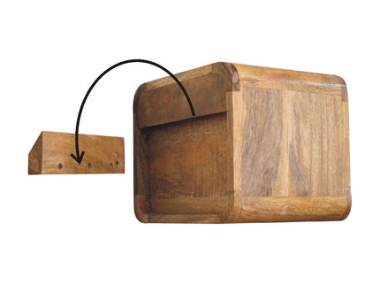 Mini Floating Open Bedside - Oak