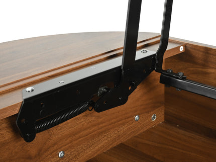 Lift Top Coffee Table With Hidden Compartment, Modern Oval Lift Tabletop For Home Living Room