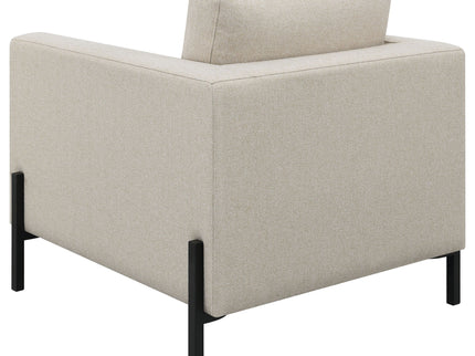 Schwan - Upholstered Track Arm Accent Chair - Oatmeal