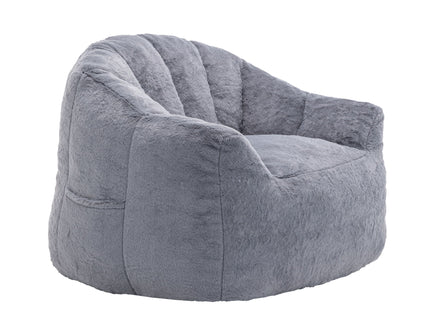 Beanbag Chair, Beanbag Sofa Chair With Armrests Stuffed High Density Foam