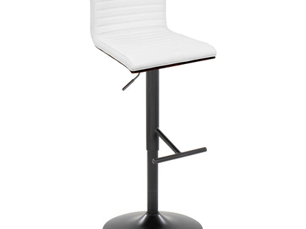Mason - Contemporary Adjustable Barstool With Swivel With Straight T Footrest (Set of 2)