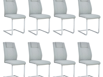 Modern Dining Chairs With Padded Seat, Metal Legs
