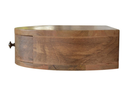 Wall Mounted Rounded Nightstand - Oak