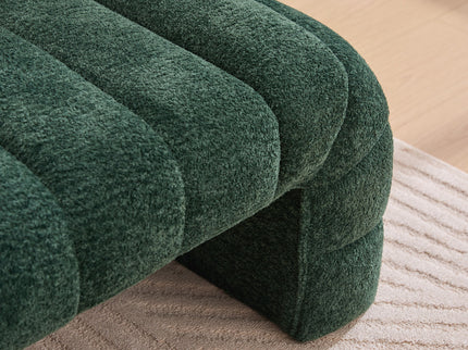 Modern Upholstered Armless Bed Bench With Channel Tufted Design