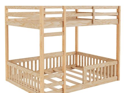 Stylish Bunk Bed With Ladder And Guardrails