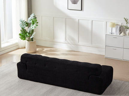 Cloud Series Minimalist Button Tufted Square Arm 3 Seater Sofa