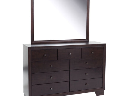 1 Piece Dresser With 9 Drawers - Brown