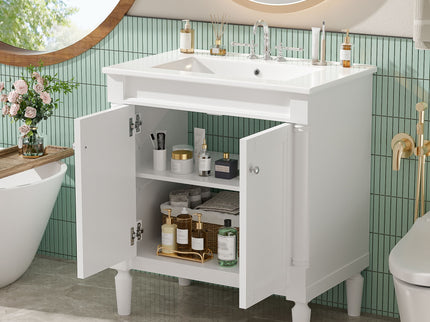 Bathroom Vanity Cabinet With Sink, Soft Close Doors, Storage Cabinet