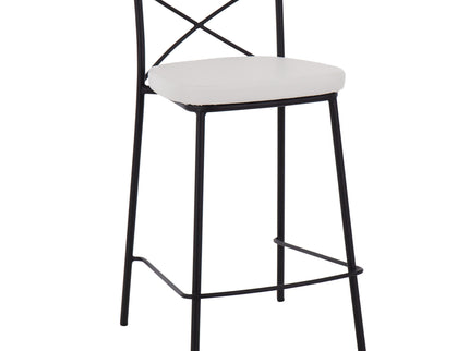 Modern Charlotte - Contemporary Fixed Height Counter Stool (Set of 2)