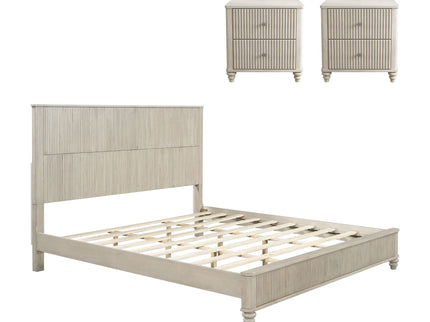 3 Piece Bedroom Set With Bed And 2 Nightstands