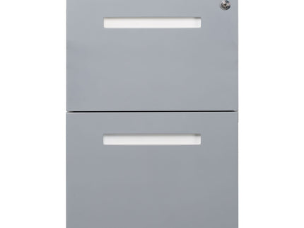 3 Drawer Mobile Locking File Cabinet, Rolling Filing Cabinet For Letter / A4 Size With 5 Wheels - Gray