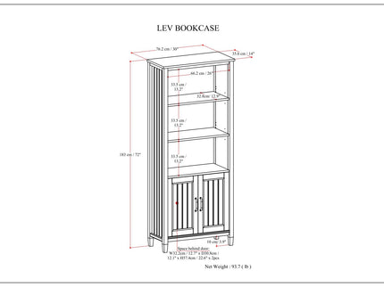 Lev - Bookcase - Smoky Brown