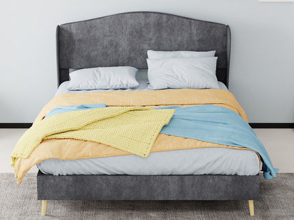 Upholstered Bed, Tufted Headboard, Comfortable Sleep