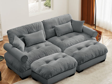 Super Comfort Oversized Modular Sectional Sofa With Movable Ottoman