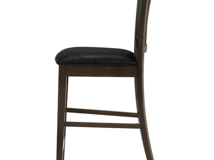 Upholstered Counter Height Stools (Set of 2) - Black / Espresso