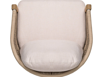 Grotta - Outdoor Dining Arm Chair (Set of 2) - Teak / Beige