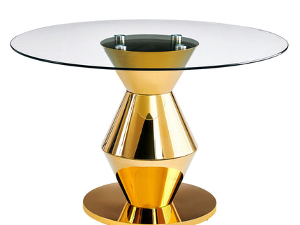 Round Dining Table - Gold