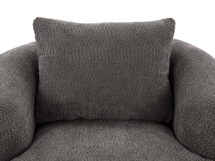 360° Swivel Barrel Sofa Chair With Throw Pillow, Upholstered Accent Chair