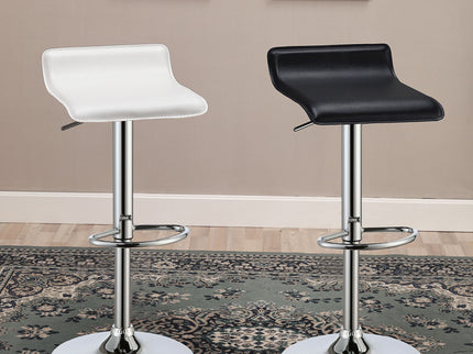 Backless Bar Stool With Adjustable Height - Black