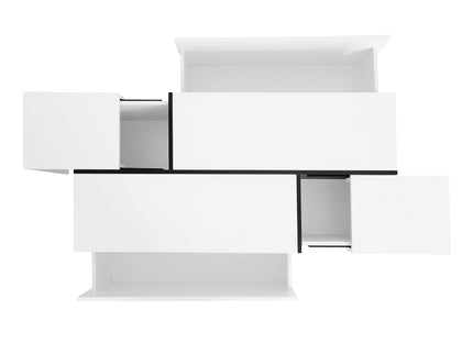 Extendable Coffee Table With 2 Hidden Storage Space And 2 Drawers For Living Room