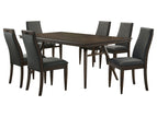 Dark Brown / 7 Pc. Table, 6 Chairs