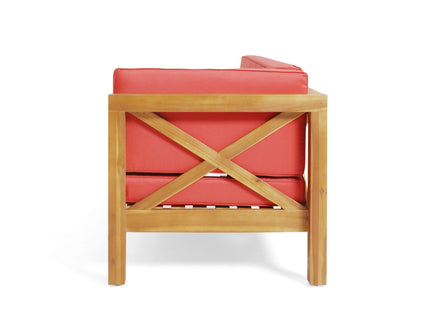 Brava - X Back Corner Bench With Coffee Table