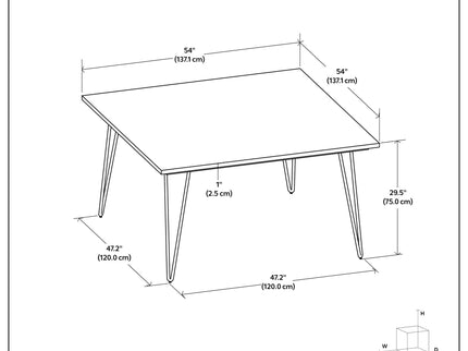 Hunter - Square Tabletop Dining Table