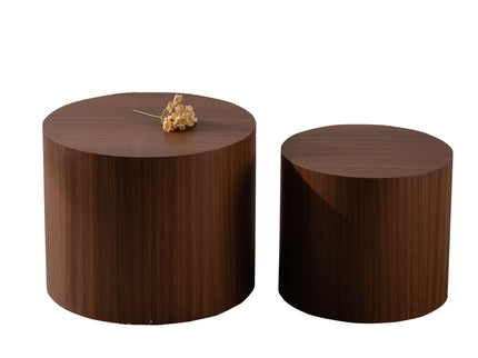 Modern Round Nesting Coffee Table (Set of 2)