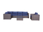 Dark Brown / 3 Pc. Stationary Sectional, Chair, Table