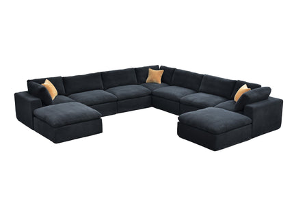Custom Configuration Modular Sectional With Toss Pillows