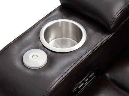 Power Motion Recliner With USB Charging Port And Hidden Arm Storage 2 Convenient Cup Holders Design And 360 Degree Swivel Tray Table