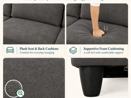8 Piece Modular U - Shape Sectional Sofa