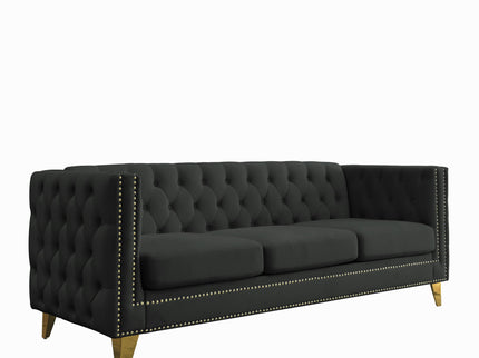 Modern Sofa With Button Tufting, Upholstered Couch For Living Room