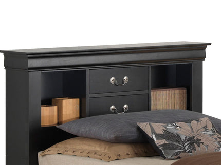 Traditional Style Bookcase Storage Bed