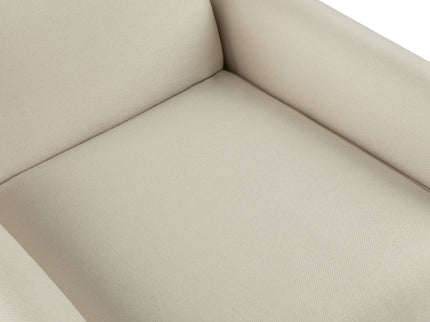 Upholstered Push Recliner Chair With Rubber Wood Legs For Living Room