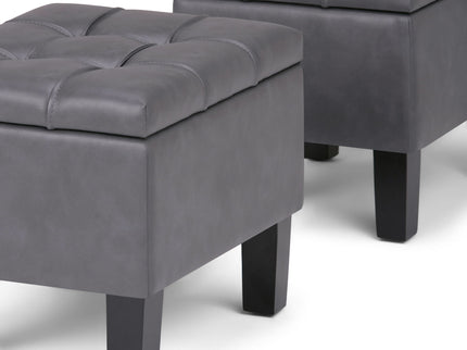 Dover - 3 Piece Storage Ottoman Contemporary Design