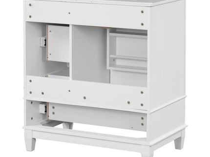 Freestanding Bathroom Vanity With Sink, Soft Close Door, 3 Drawers