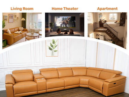 Modular Sofa Set With 2 Cup Holders, Sectional Living Room Furniture