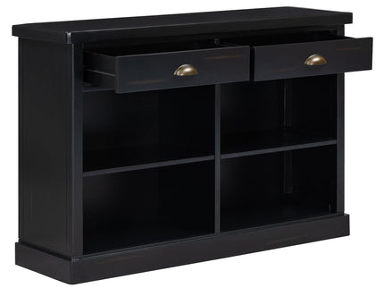Console Table With 2 Drawers And Open Shelves