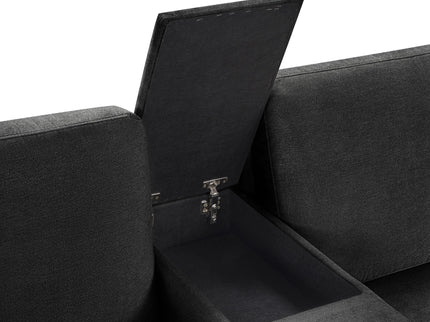 Modular 5 Seat U-Shape Sectional Sofa With Chaise Lounge, Built In Cup Holders And Storage Drawer