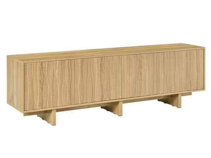 Retro Style TV Stand With Wavy Door